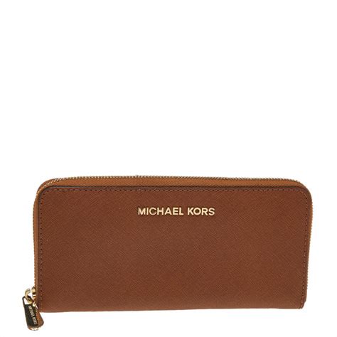 red and brown michael kors wallet|designer brown leather wallet.